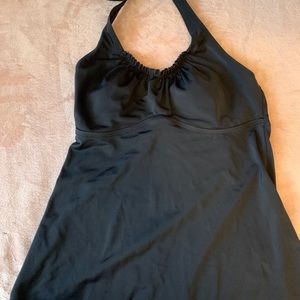 Liz Lange Black halter swim top